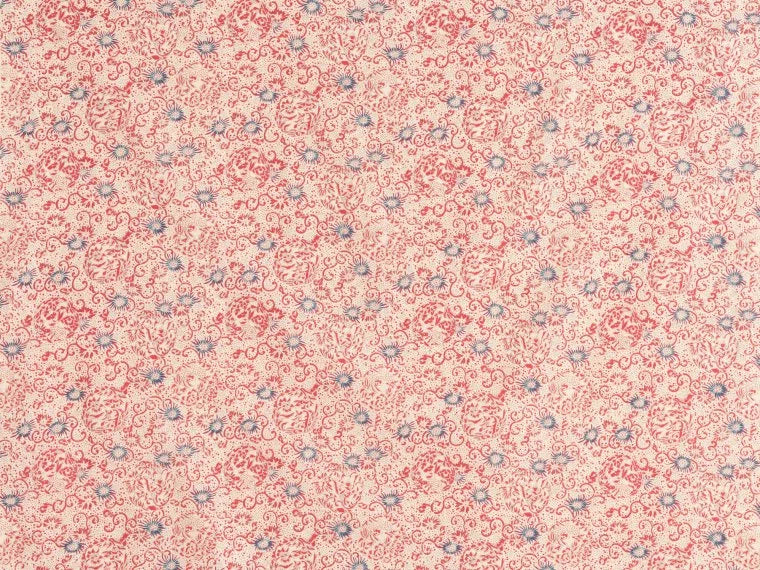 Butterfly Printed Cotton, Rouge
