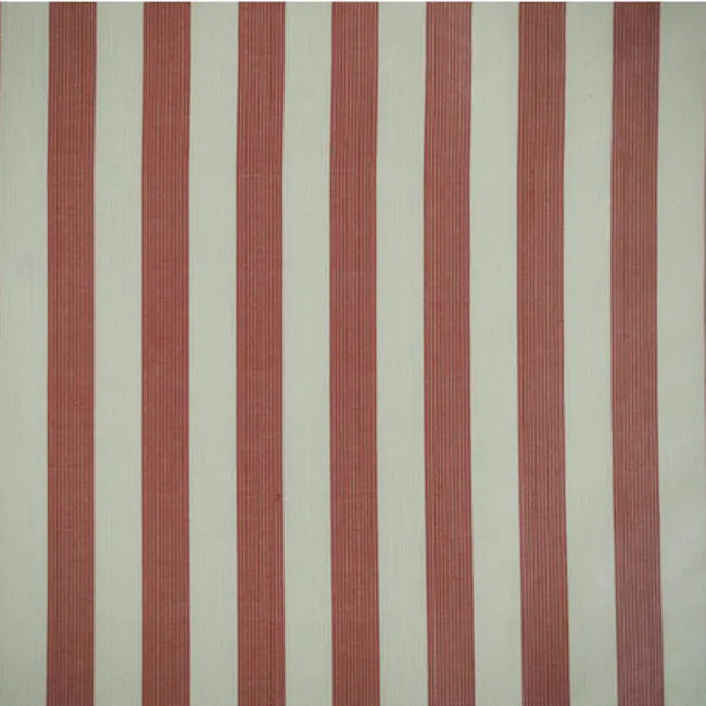 Valenti Stripe Silk Fabric – 100% Silk Drapery by Brunschwig & Fils, Pekin Red