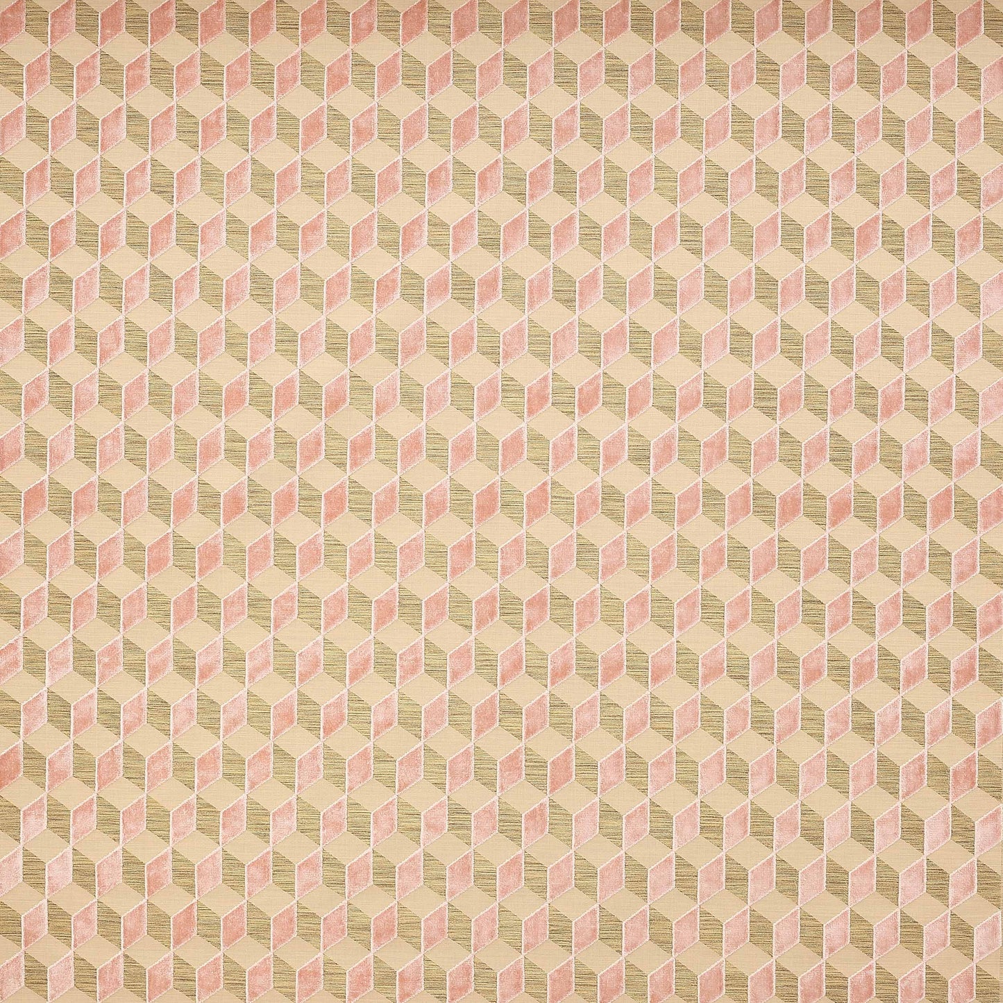 Vallauris Rose Woven Velvet Fabric – 55" Wide Upholstery Material by Cowtan and Tout