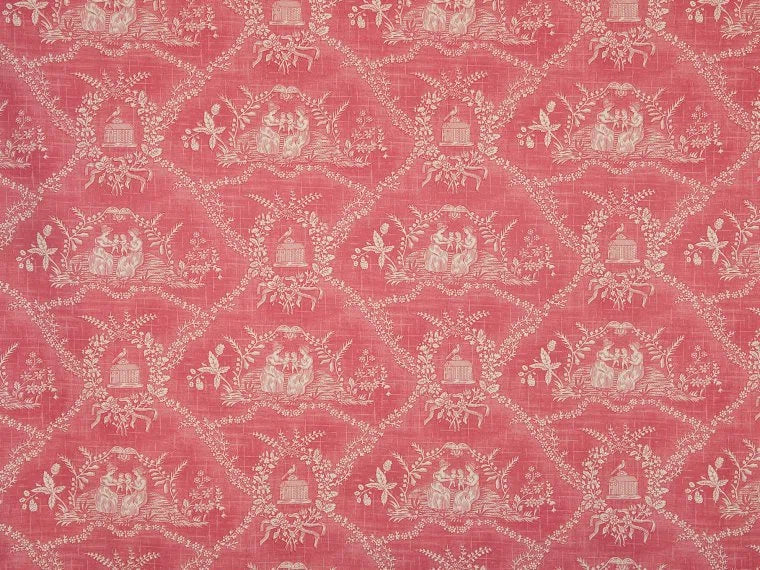 Crespieres Printed Cotton, Rose Ancien
