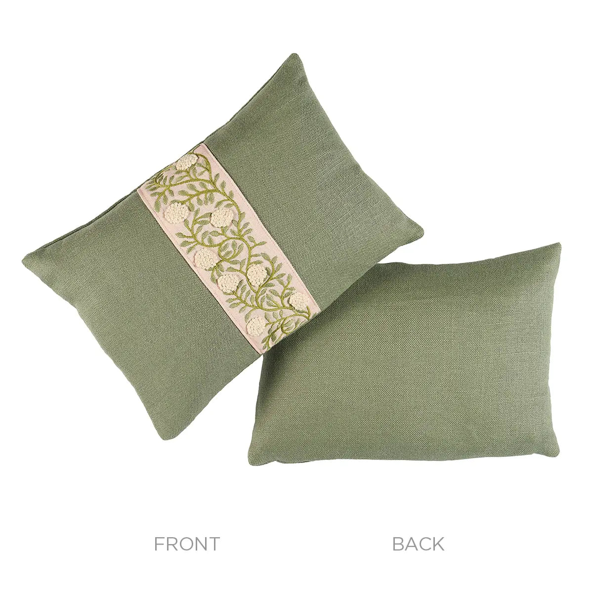 Ashoka Embroidered Tape Pillow
