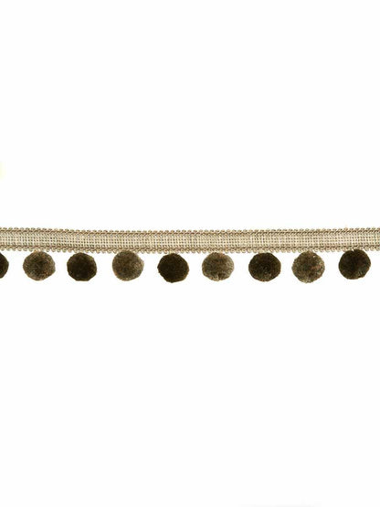 Sugarbath Tape – Pom-Pom Fringe Trim, Taupe / Tan