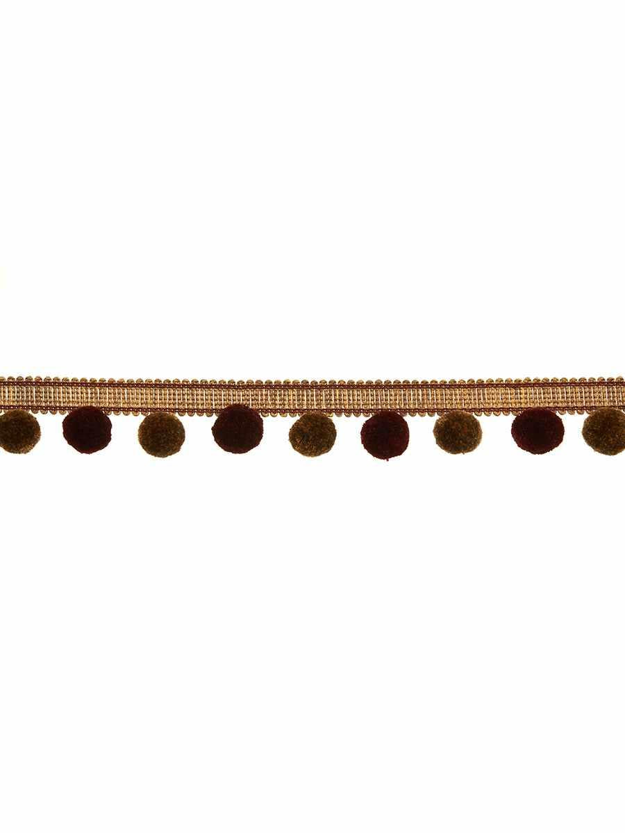 Sugarbath Tape – Pom-Pom Fringe Trim, Burgundy