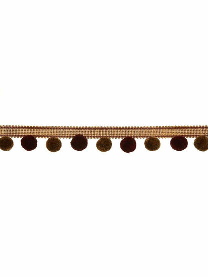 Sugarbath Tape – Pom-Pom Fringe Trim, Burgundy
