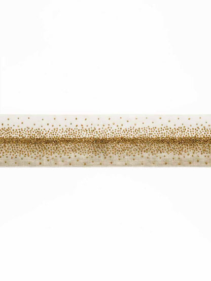 Intersperse Trim – Beaded Linen-Blend Border Tape, Gold