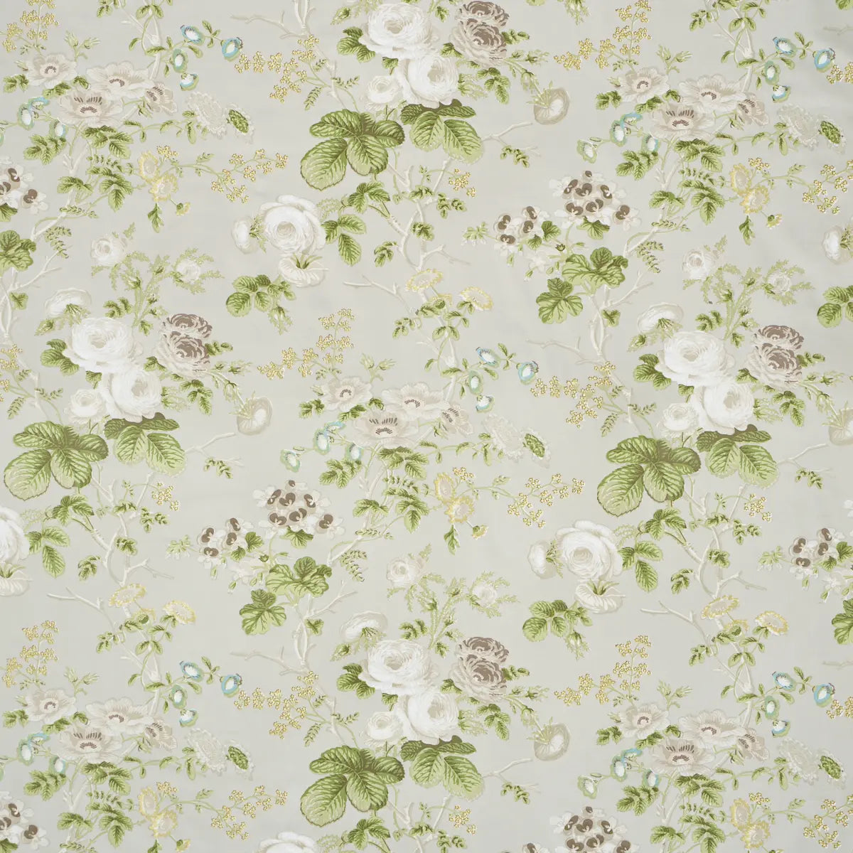 Salisbury Chintz Fabric – Hand-Screen Printed Floral Cotton (54” Width)