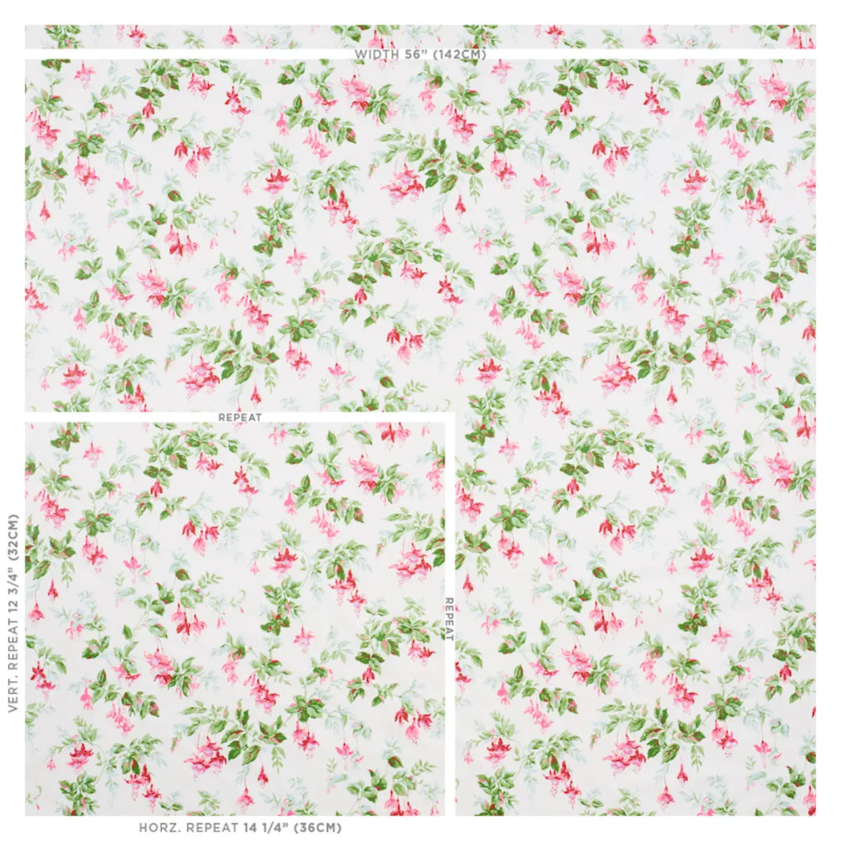 Garden Gate Chintz Fabric – Painterly Floral Cotton (54” Width)