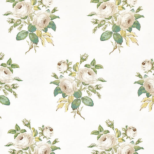 Loudon Rose Fabric – Romantic Painterly Cotton Rose Bouquet (54” Width)