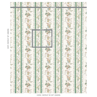 Elena Paisley Stripe Fabric – Cotton-Linen Blend