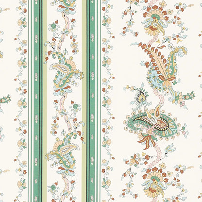 Elena Paisley Stripe Fabric – Cotton-Linen Blend