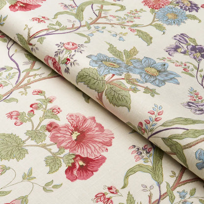 Giselle Floral Fabric – Romantic Clematis & Poppy Linen