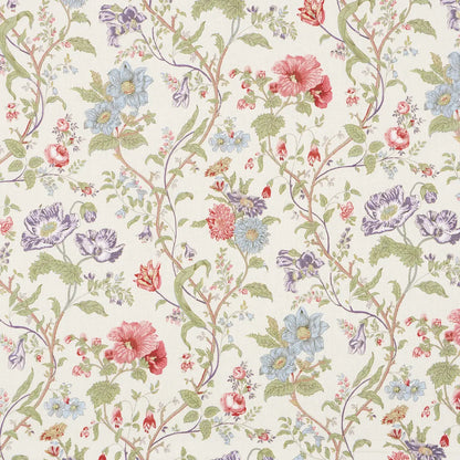 Giselle Floral Fabric – Romantic Clematis & Poppy Linen