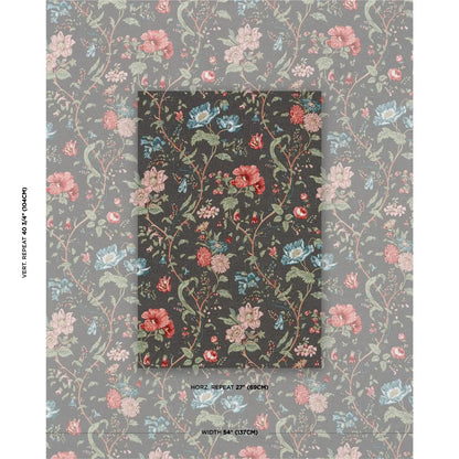 Giselle Floral Fabric – Romantic Clematis & Poppy Linen