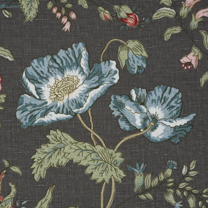 Giselle Floral Fabric – Romantic Clematis & Poppy Linen
