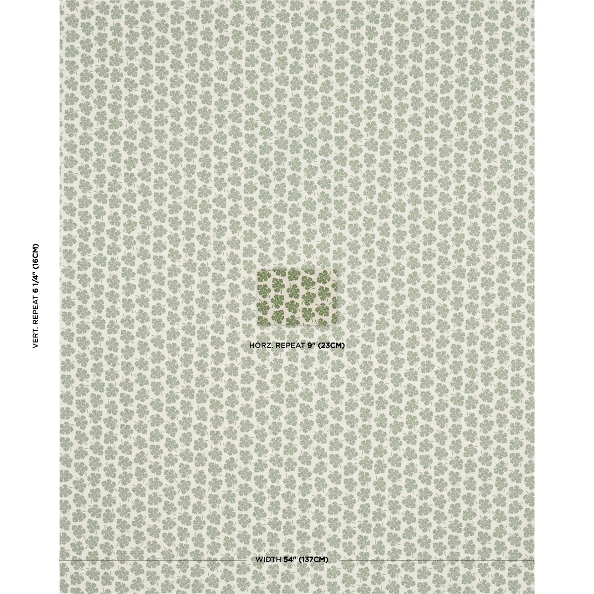 Olive Fabric – 100% Cotton Leaf Pattern by Rita Konig