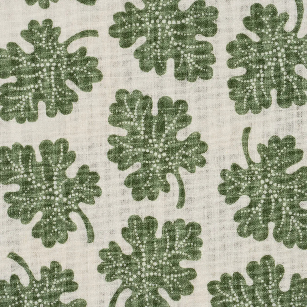 Olive Fabric – 100% Cotton Leaf Pattern by Rita Konig
