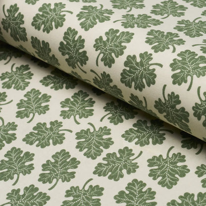 Olive Fabric – 100% Cotton Leaf Pattern by Rita Konig
