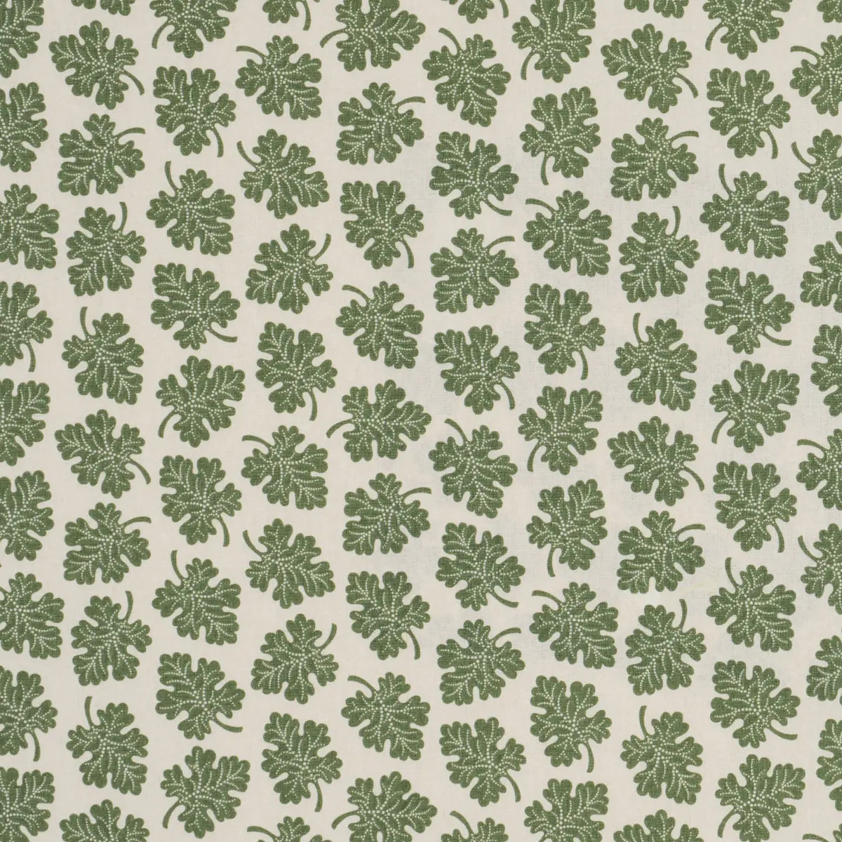 Olive Fabric – 100% Cotton Leaf Pattern by Rita Konig