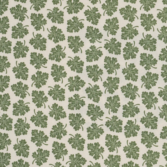 Olive Fabric – 100% Cotton Leaf Pattern by Rita Konig