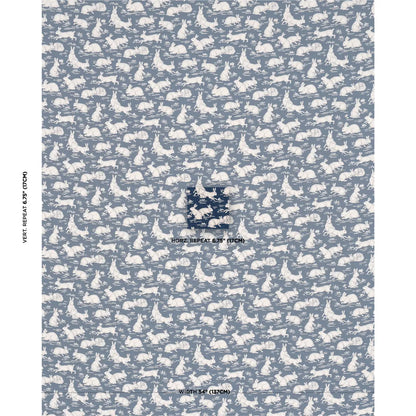 Cottontails Fabric – Belgian Cotton-Linen with Woodland Rabbit Pattern