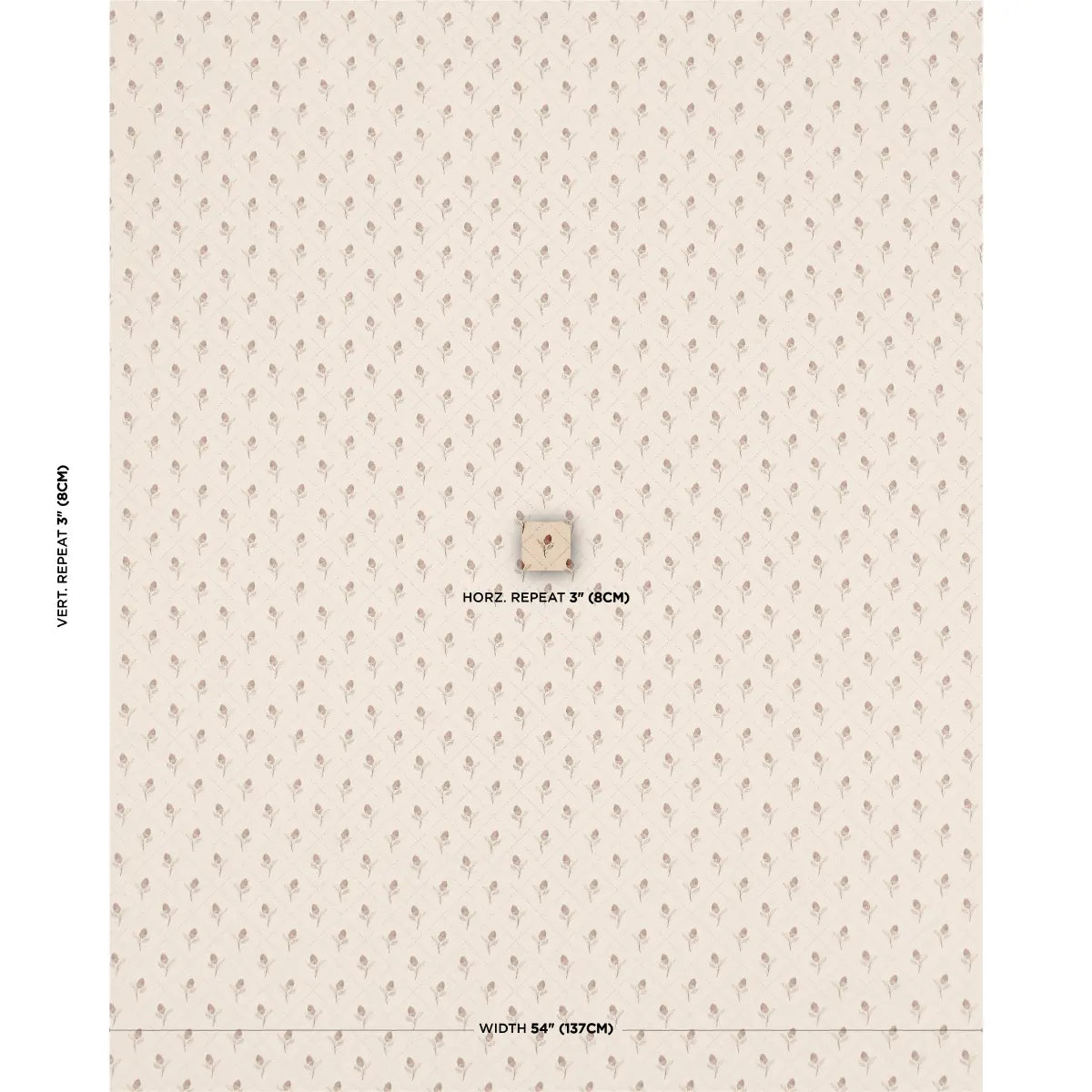 Holden Hand-Print Fabric – 100% Cotton Acorn Lattice Pattern
