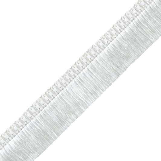 1″ Delicat Silk Moss Fringe, 19 WHITE