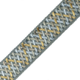 1.4″ Normandy Hand-woven Border – Mediterranean, 01 MEDITERRANEAN