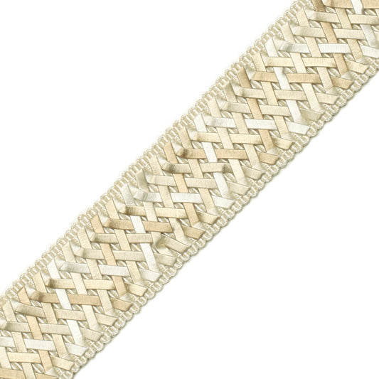 1.4″ Normandy Hand-woven Border, 02 IVORY