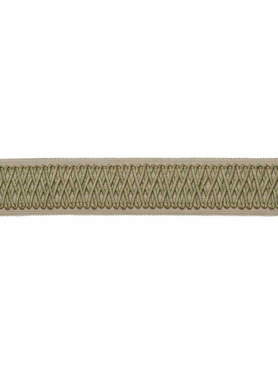 Corset Tape – Textured Lattice Border Trim, Taupe / Tan, Green