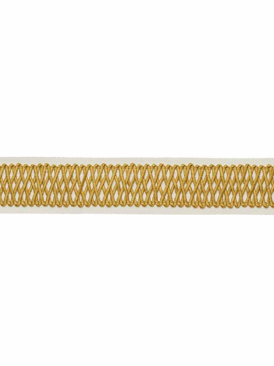 Corset Tape – Textured Lattice Border Trim, Gold