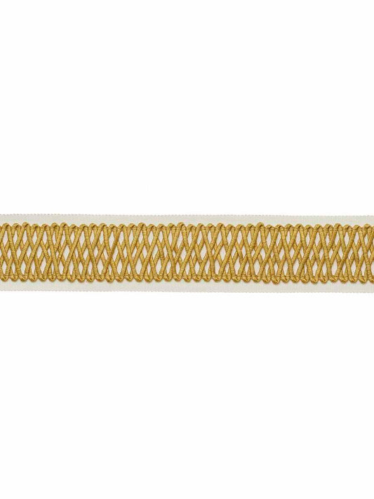 Corset Tape – Textured Lattice Border Trim, Gold