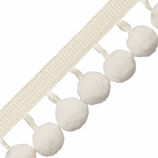 Dolce Pom Pom Woven Fringe - Samuel & Sons, 05 PIÑA COLADA
