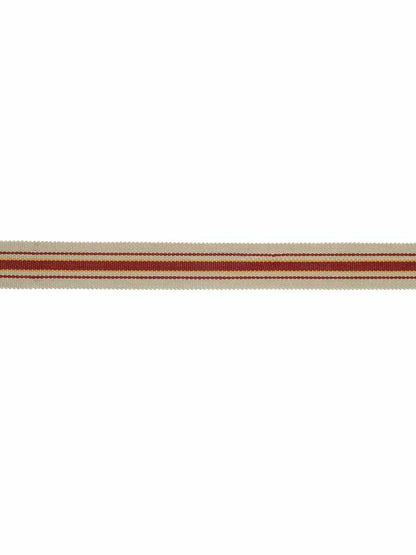 Didion Trim – Textured Linen-Blend Border Tape, Red, Burgundy