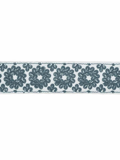Fontenette Tape – Decorative Linen-Blend Border Tape, Light Blue, Aqua / Teal