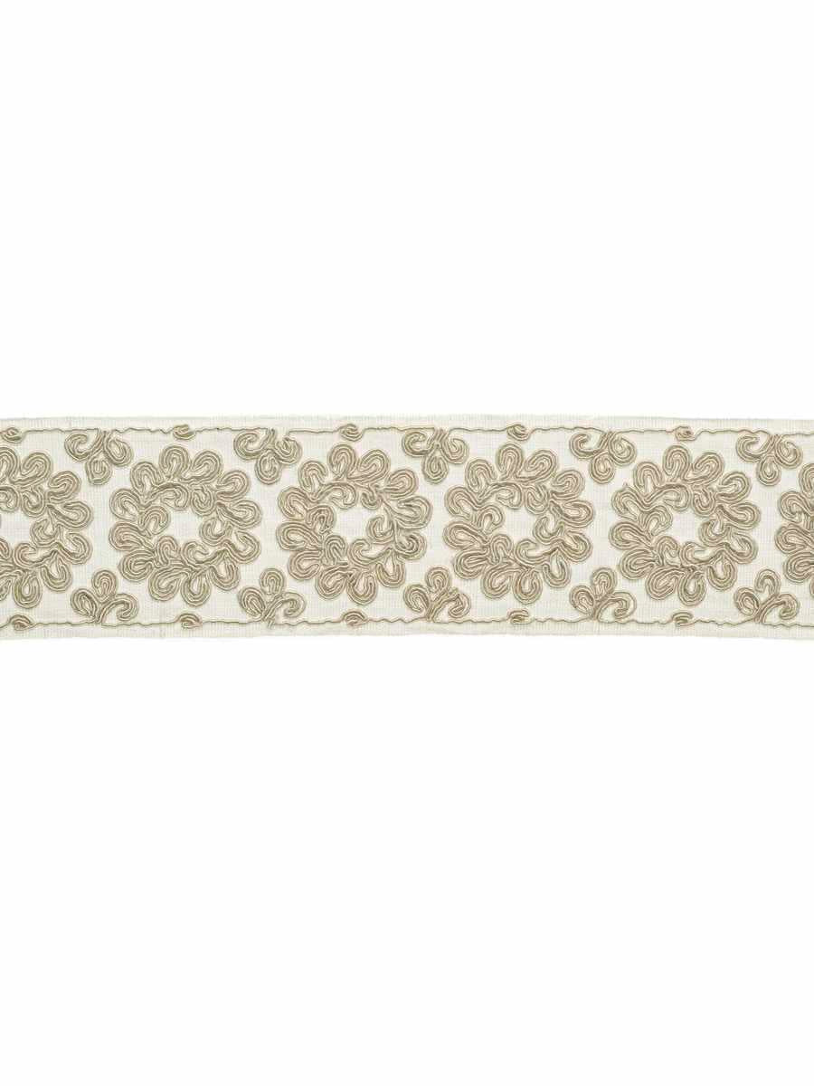 Fontenette Tape – Decorative Linen-Blend Border Tape, White