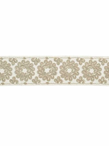 Fontenette Tape – Decorative Linen-Blend Border Tape, White
