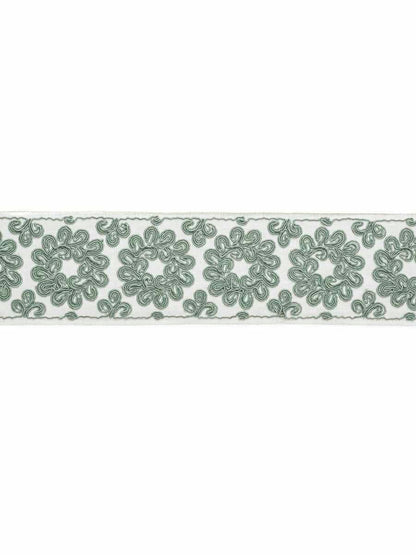 Fontenette Tape – Decorative Linen-Blend Border Tape, Aqua / Teal
