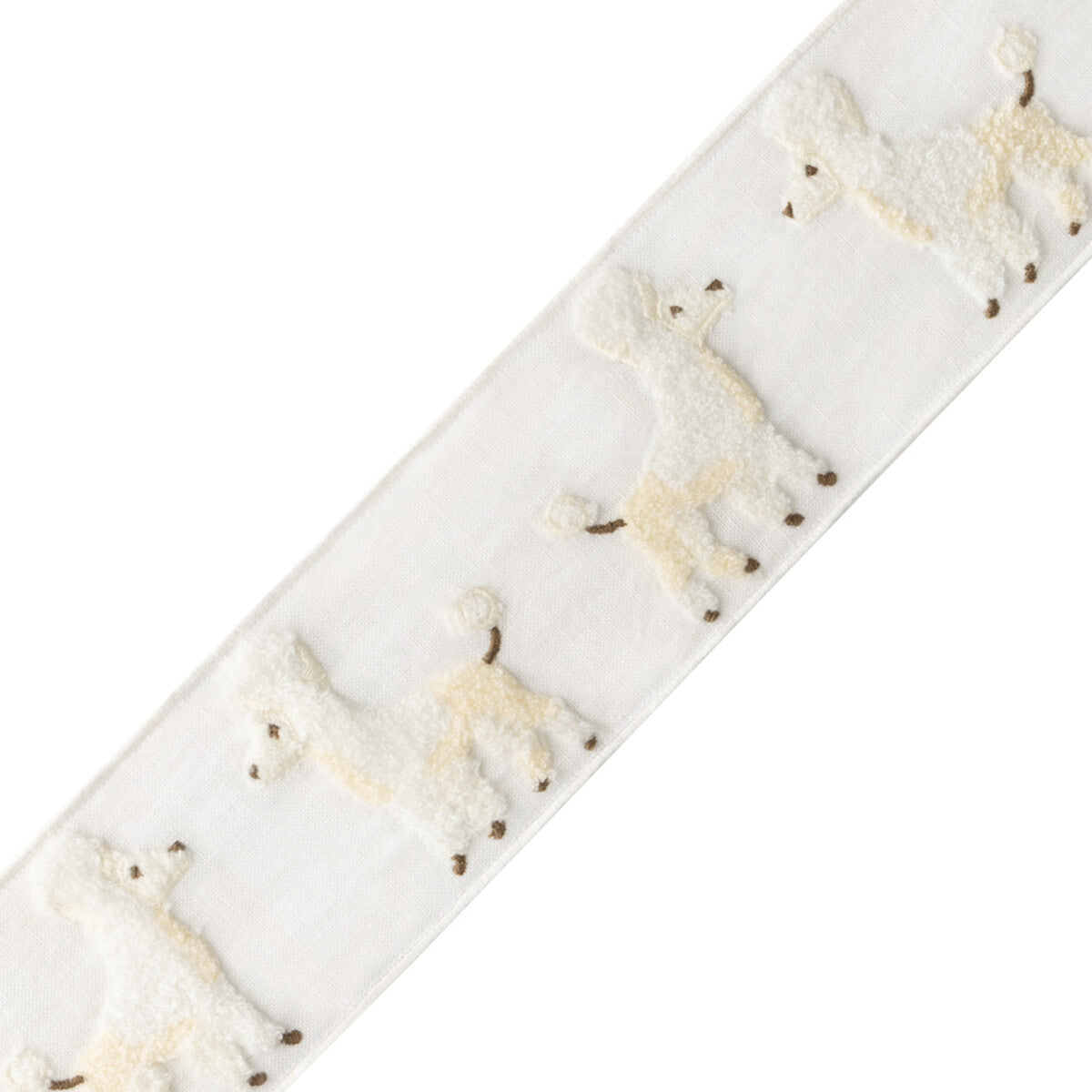 3.65″ Poodle Bouclé Border, 01 CREAM