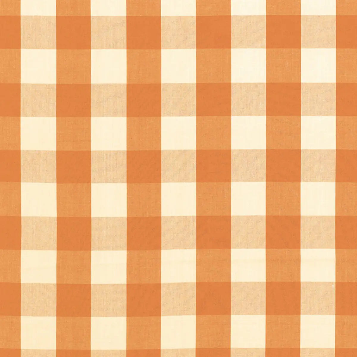 Camden Cotton Check Fabric – Classic Buffalo Check 100% Cotton, Pumpkin