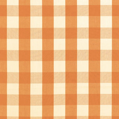 Camden Cotton Check Fabric – Classic Buffalo Check 100% Cotton, Pumpkin