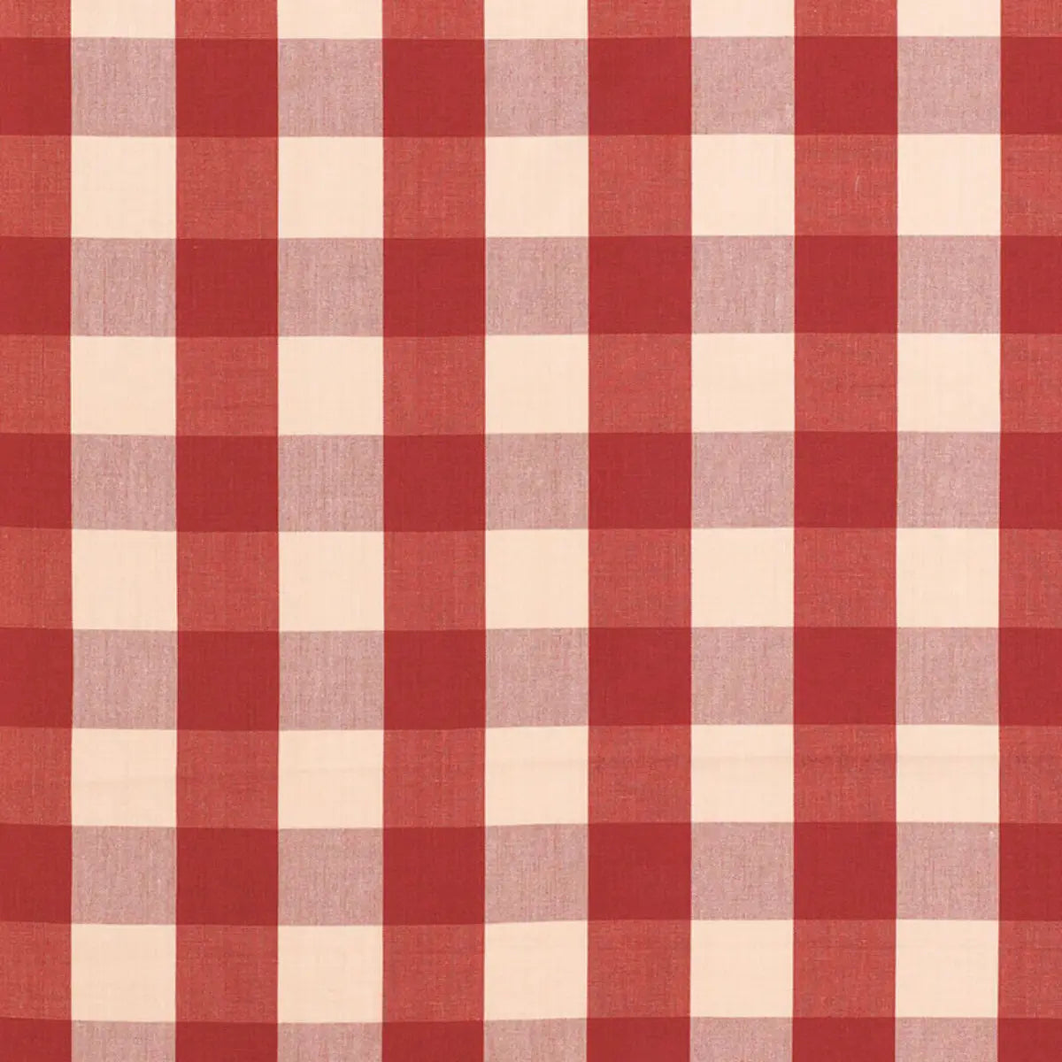 Camden Cotton Check Fabric – Classic Buffalo Check 100% Cotton, Red