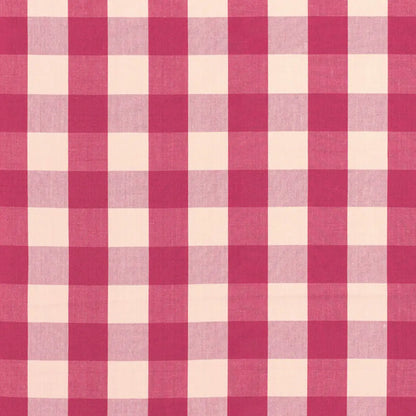 Camden Cotton Check Fabric – Classic Buffalo Check 100% Cotton, Raspberry