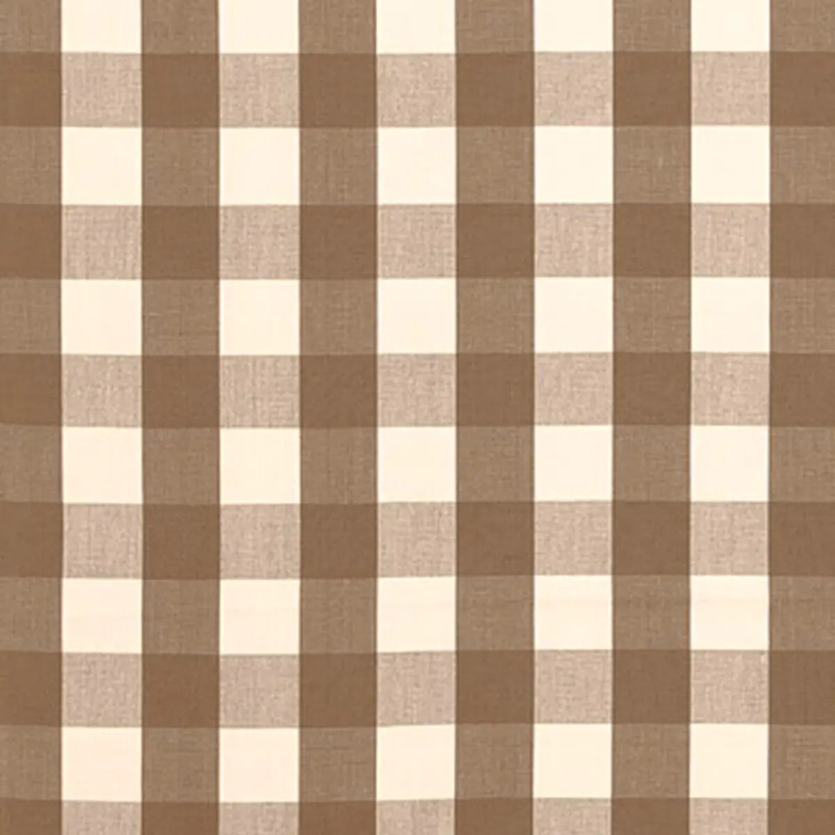 Camden Cotton Check Fabric – Classic Buffalo Check 100% Cotton, Mocha