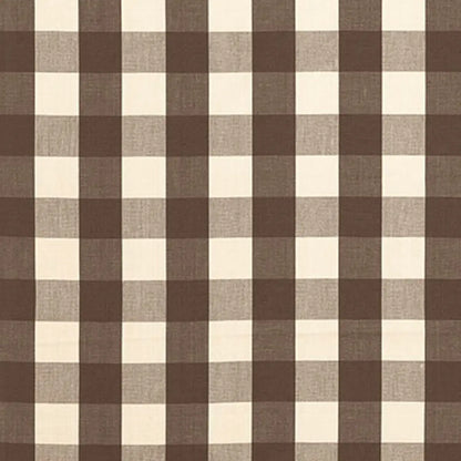 Camden Cotton Check Fabric – Classic Buffalo Check 100% Cotton, Java