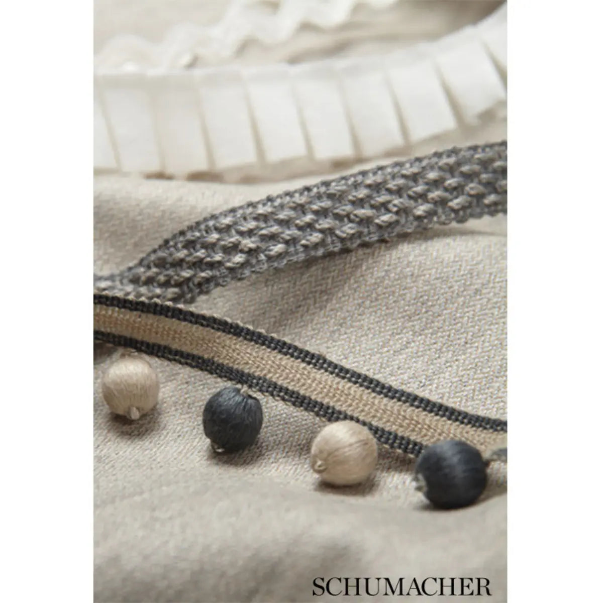 Colette Pleated Ruche Trim – Tailored Linen Accent