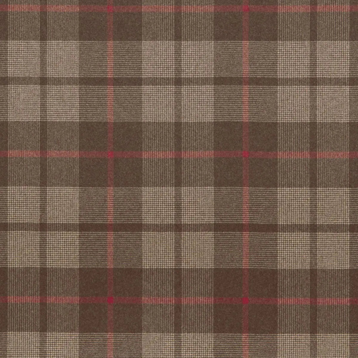 Montana Wool Plaid Fabric – Oxford Grey Houndstooth Check, Java