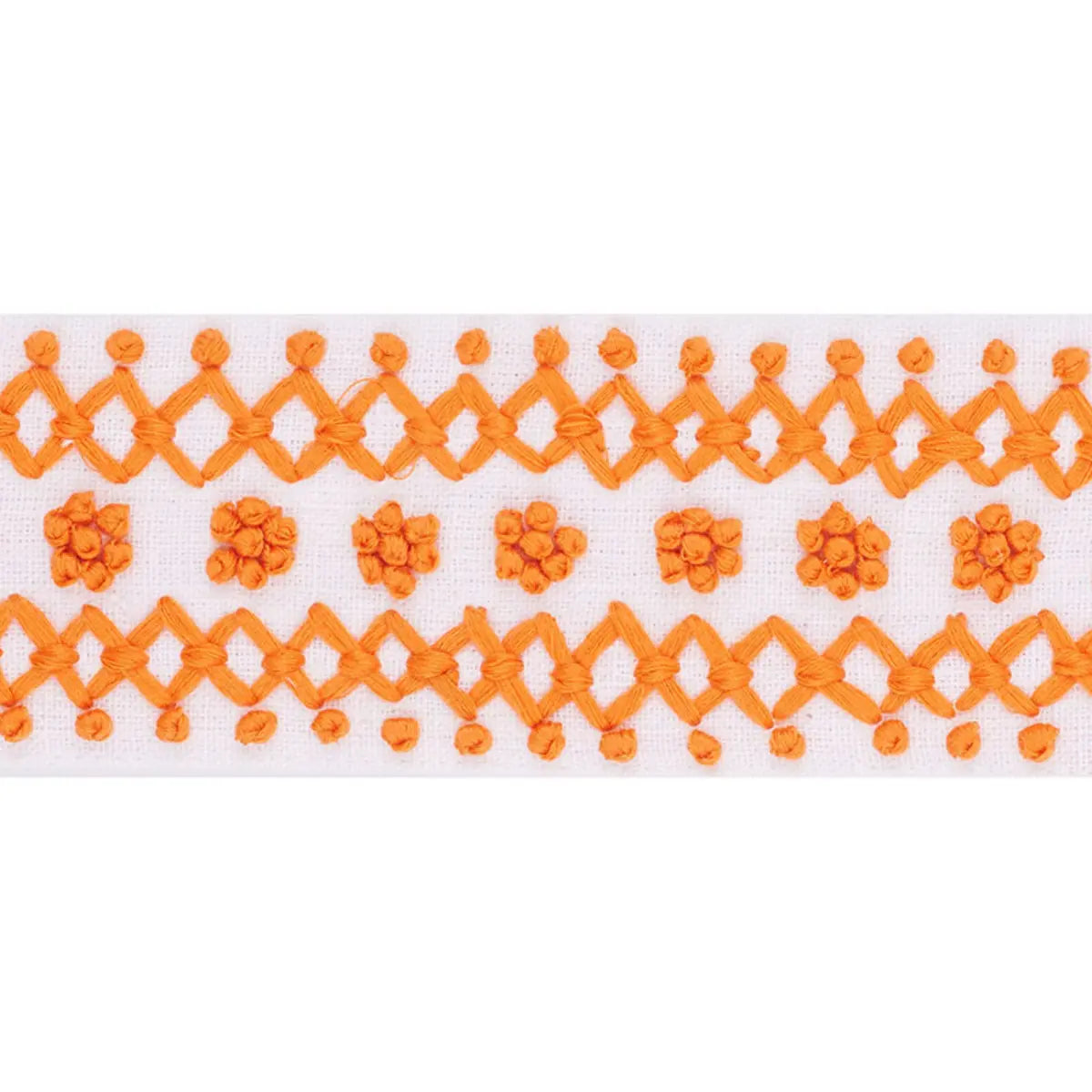 Sunnyvale Tape – Decorative Linen-Blend Trim, Orange