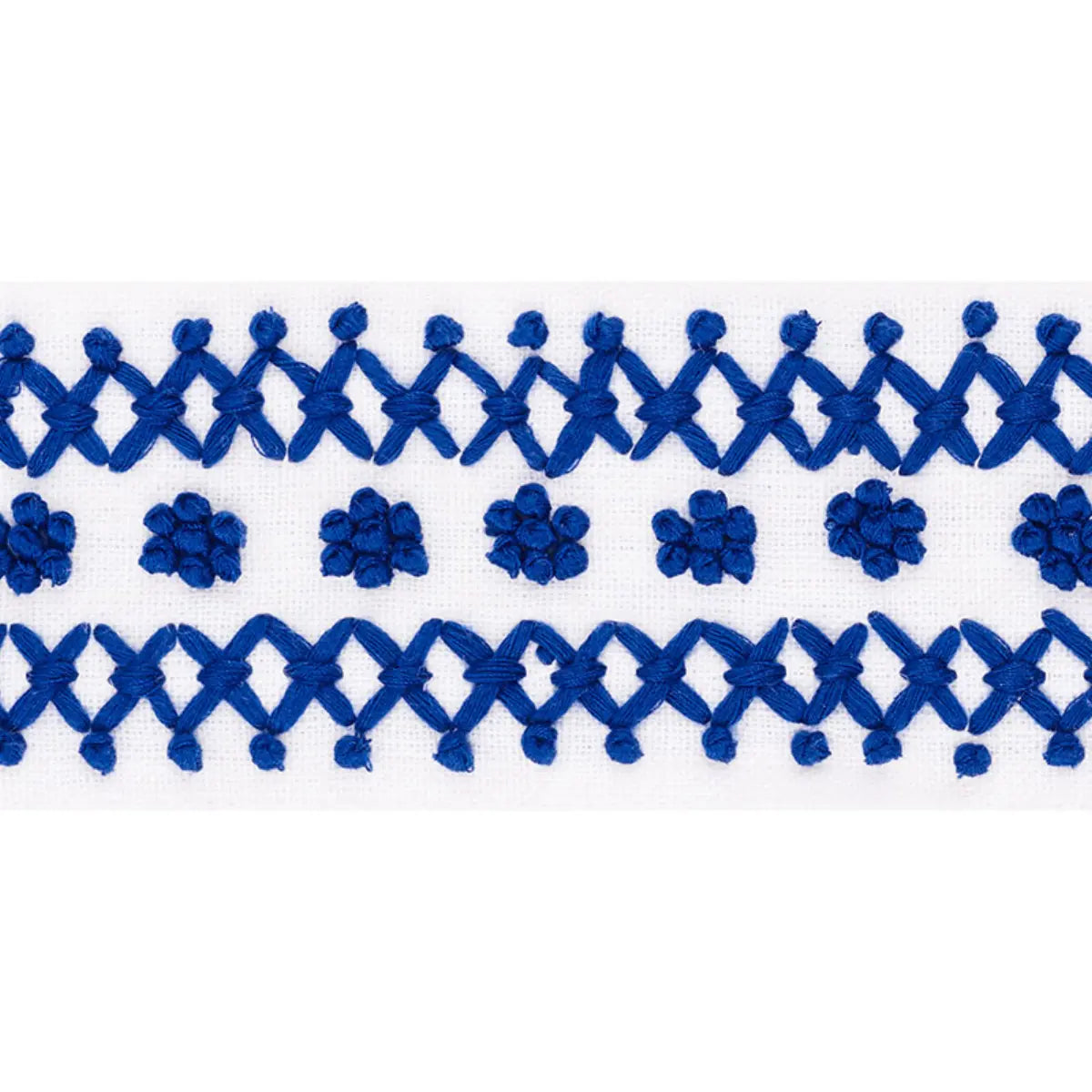 Sunnyvale Tape – Decorative Linen-Blend Trim, Blue
