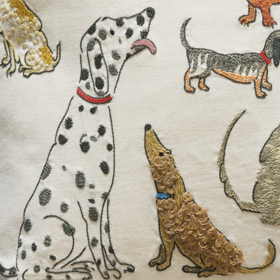 Dogs Socialising Cushion – Decorative Pillow