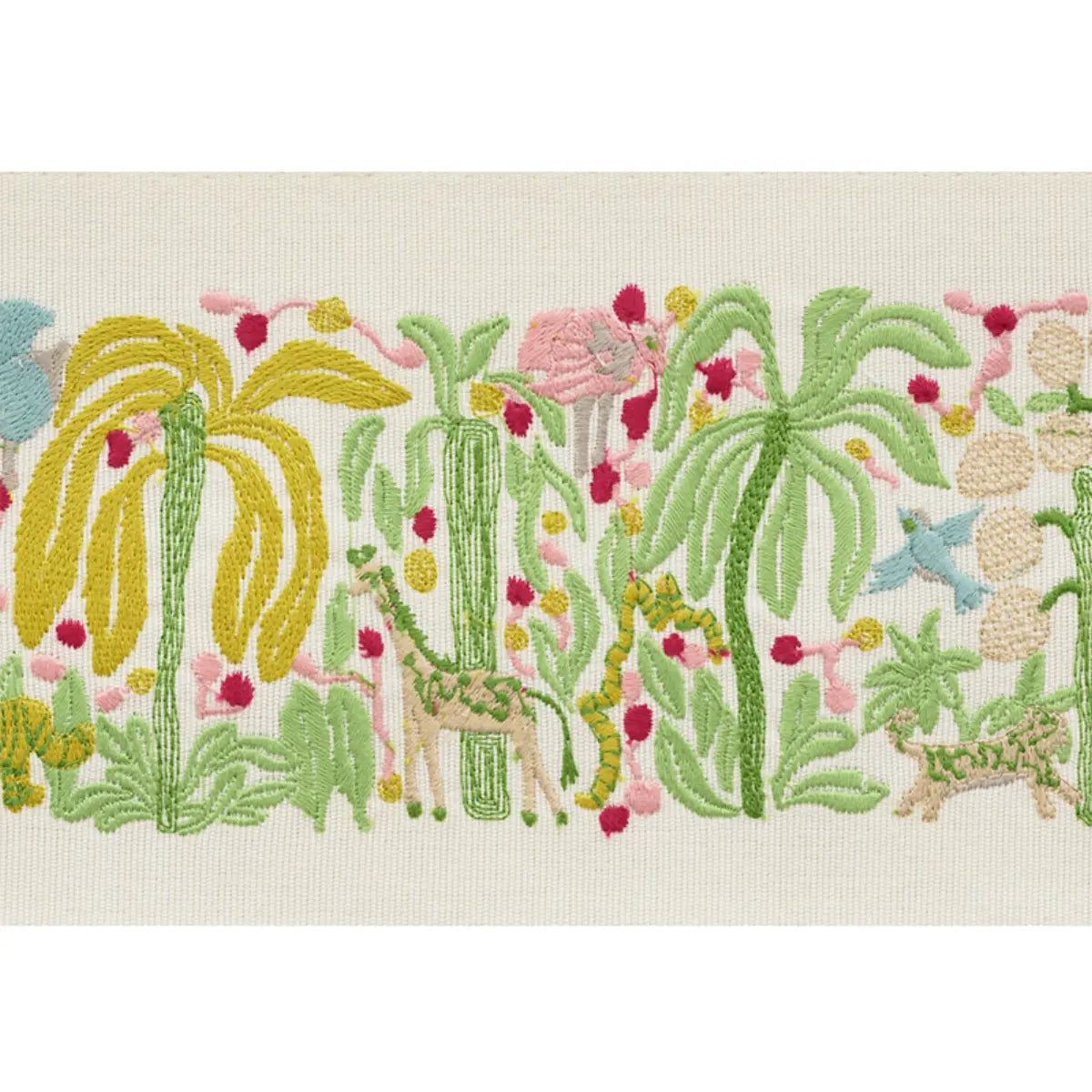 Rousseau Tape – Embroidered Trim, Citron